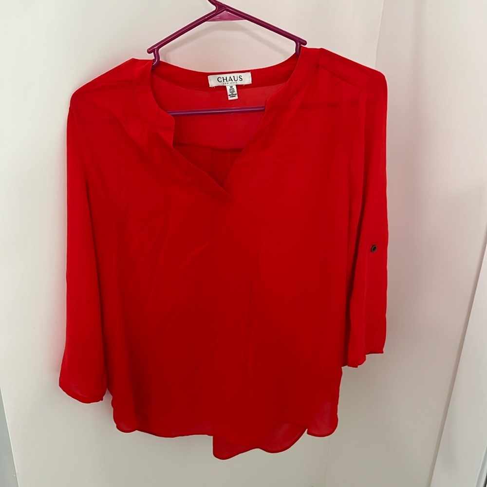 Red blouse